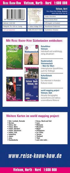 Produktbild: Reise Know-How Landkarte Vietnam Nord (1:600.000)