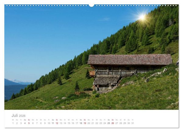 Produktbild: Bekannte und unbekannte Almen in S&uuml;dtirol (hochwertiger Premium Wandkalender 2026 DIN A2 quer), Kunstdruck in Hochglanz