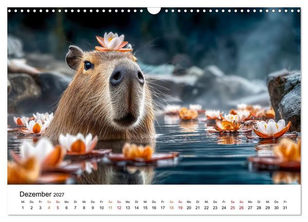 Produktbild: Capybara - die Ruhe als Lebensform (Wandkalender 2027 DIN A3 quer), CALVENDO Monatskalender