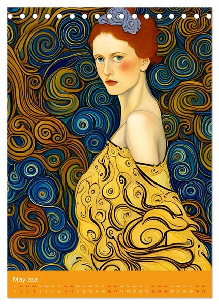 Produktbild: A Fusion of Masters (Desk Calendar 2026 DIN A5 portrait), CALVENDO 12 Month DeskCalendar