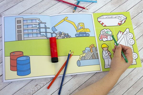 Produktbild: Wir basteln! - Malen, Ausschneiden, Kleben - Baustelle
