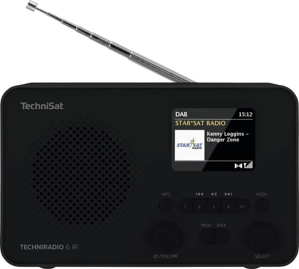TechniSat TECHNIRADIO 6 IR Internet Tischradio Internet, DAB+, UKW Bluetooth®, WLAN, Internetradio  Weckfunktion Schwarz