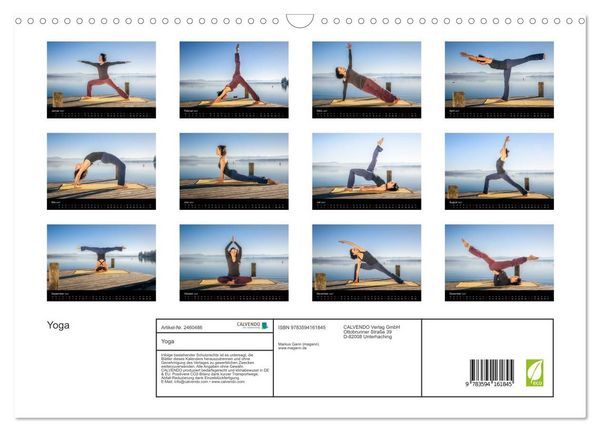 Produktbild: Yoga (Wandkalender 2027 DIN A3 quer), CALVENDO Monatskalender