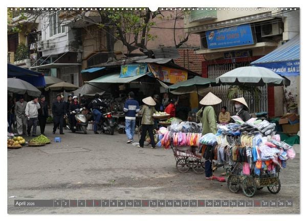 Produktbild: Menschen in Vietnam (hochwertiger Premium Wandkalender 2026 DIN A2 quer), Kunstdruck in Hochglanz