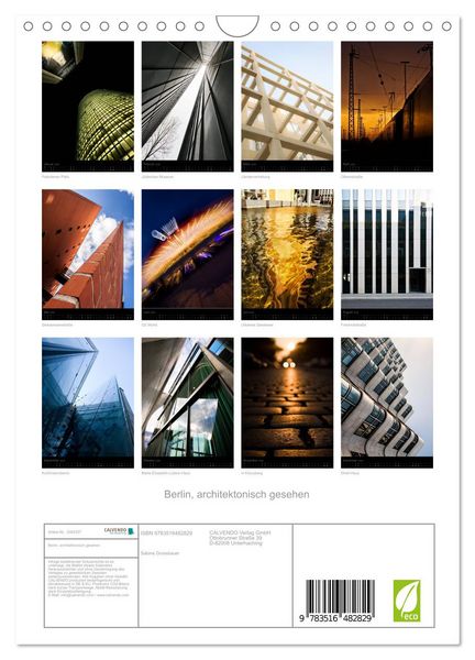 Produktbild: Berlin, architektonisch gesehen (Wandkalender 2026 DIN A4 hoch), CALVENDO Monatskalender
