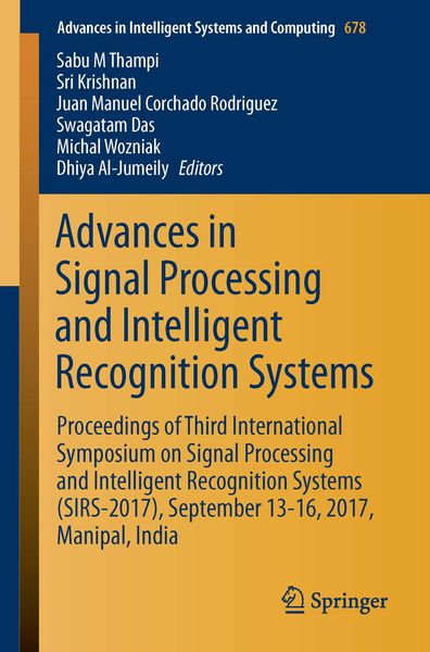 Produktbild: Advances in Signal Processing and Intelligent Recognition Systems