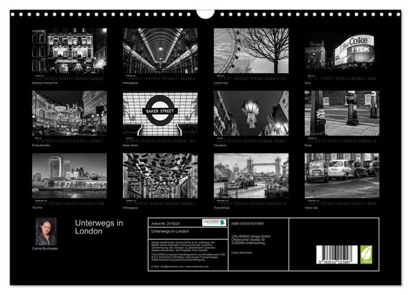 Produktbild: Unterwegs in London (Wandkalender 2026 DIN A3 quer), CALVENDO Monatskalender