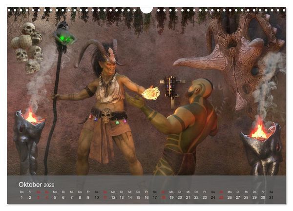 Produktbild: Welt der Orks (Wandkalender 2026 DIN A3 quer), CALVENDO Monatskalender