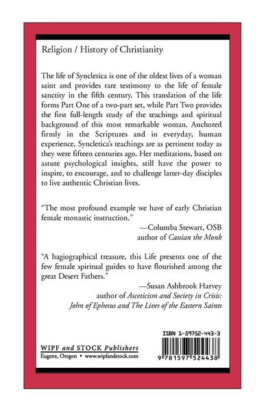 Produktbild: The Life and Regimen of the Blessed and Holy Syncletica, Part One