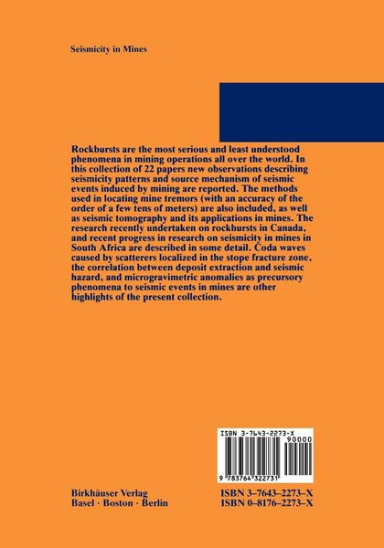 Produktbild: Seismicity in Mines