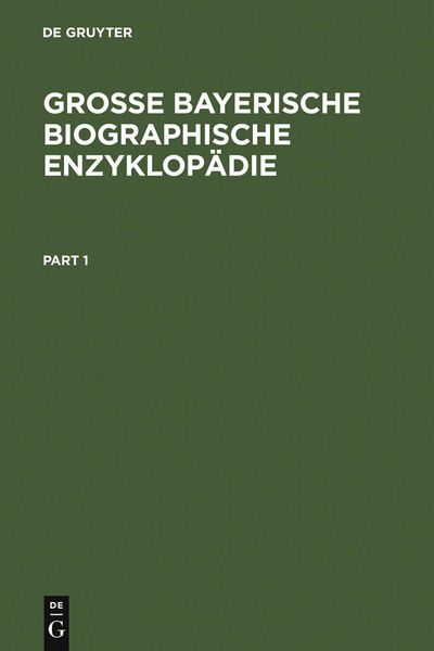 Produktbild: Gro&szlig;e Bayerische Biographische Enzyklop&auml;die