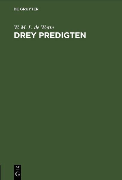 Produktbild: Drey Predigten