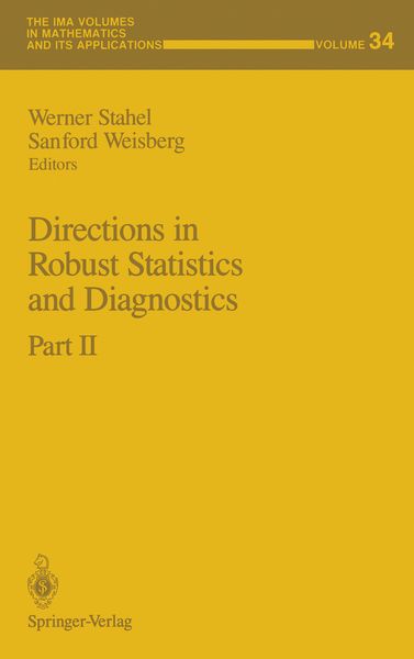 Produktbild: Directions in Robust Statistics and Diagnostics