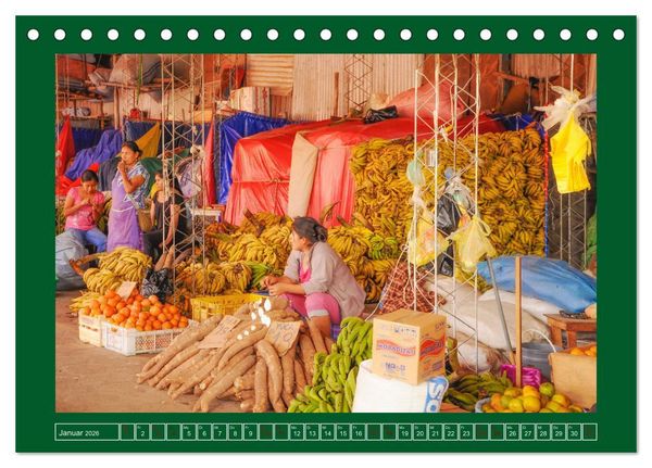 Produktbild: Bolivien - Marktimpressionen (Tischkalender 2026 DIN A5 quer), CALVENDO Monatskalender