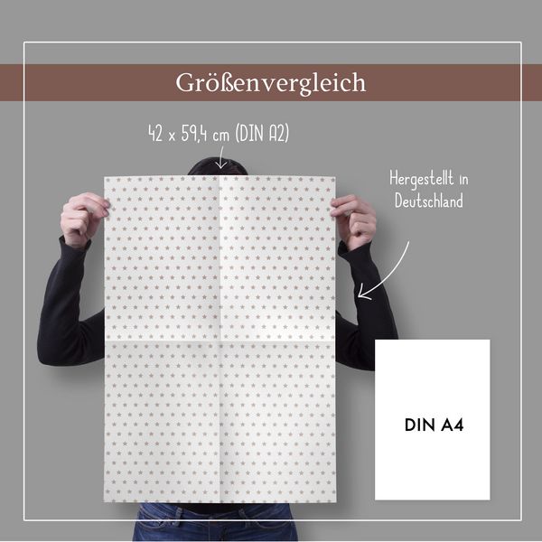 Produktbild: Geschenkpapier-Set Sterne (hell-rosa, wei&szlig;)