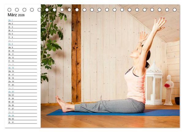 Produktbild: Yoga - ganz einfach zuhause (Tischkalender 2026 DIN A5 quer), CALVENDO Monatskalender