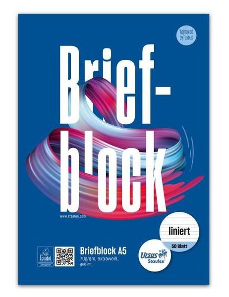 Produktbild: Briefblock A5 50BL liniert