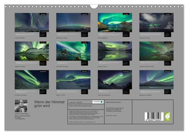 Produktbild: Wenn der Himmel gr&uuml;n wird (Wandkalender 2026 DIN A3 quer), CALVENDO Monatskalender