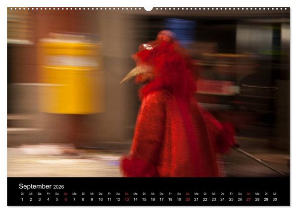 Produktbild: BASLER FASNACHT &ndash; Faszinierendes, schweizerisch regionales Brauchtum. (hochwertiger Premium Wandkalender 2026 DIN A2 quer), Kunstdruck in Hochglanz