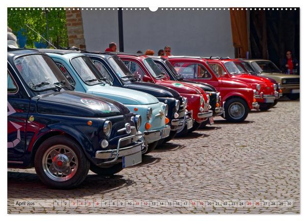 Produktbild: Cinquecento Der kleine Italiener - 60 Jahre zeitloses Kultobjekt (Wandkalender 2026 DIN A2 quer), CALVENDO Monatskalender