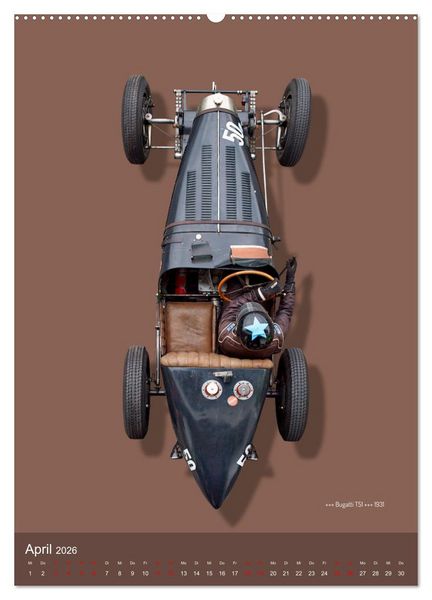 Produktbild: Legenden des Rennsports, Historic Grand Prix Cars 1925-1960 (hochwertiger Premium Wandkalender 2026 DIN A2 hoch), Kunstdruck in Hochglanz