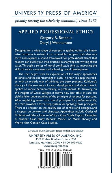Produktbild: Applied Professional Ethics