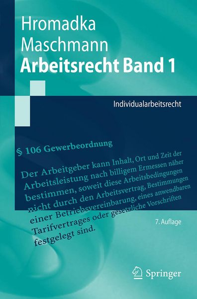 Produktbild: Arbeitsrecht Band 1