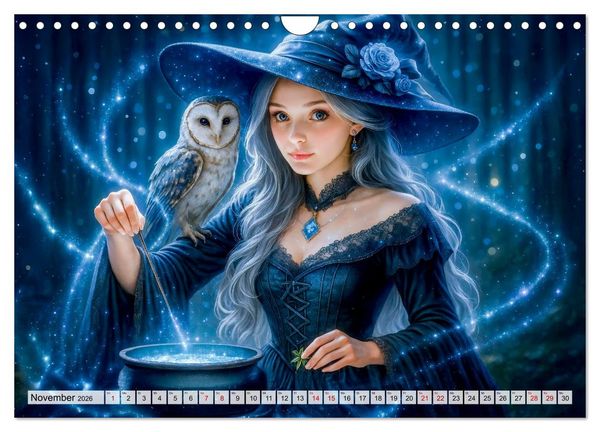 Produktbild: Mystische Hexen - Magische Frauen und finstere N&auml;chte (Wandkalender 2026 DIN A4 quer), CALVENDO Monatskalender