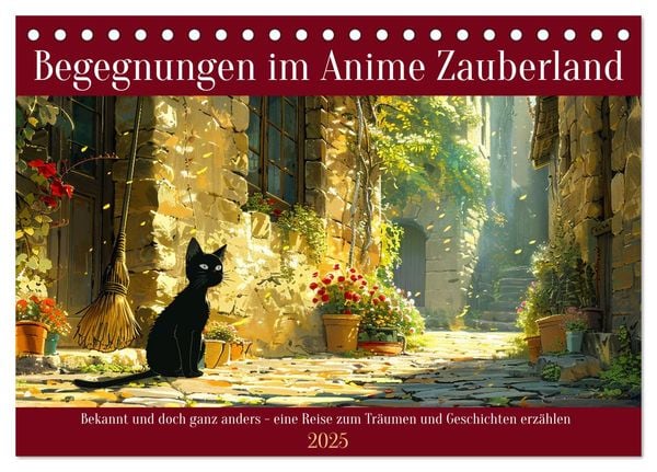 Begegnungen im Anime Zauberland (Tischkalender 2025 DIN A5 quer), CALVENDO Monatskalender