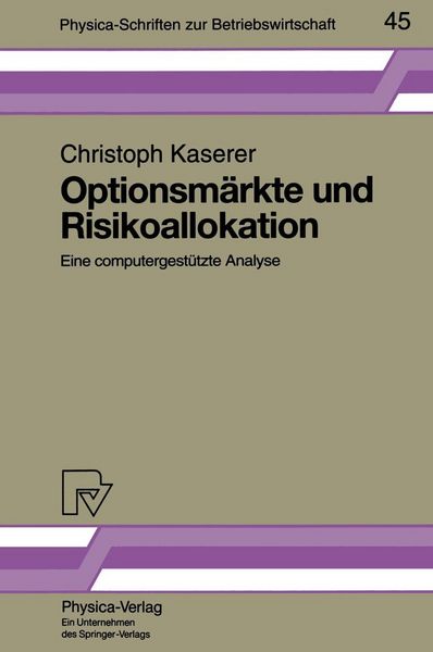 Produktbild: Optionsm&auml;rkte und Risikoallokation