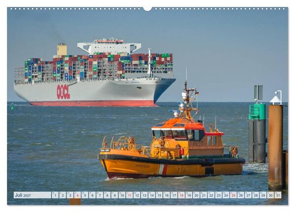Produktbild: JadeWeserPort Impressionen vom Containerterminal in Wilhelmshaven (Wandkalender 2027 DIN A2 quer), CALVENDO Monatskalender