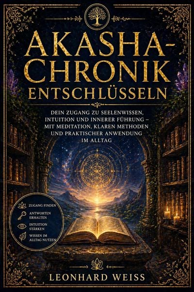 Produktbild: Akasha-Chronik entschl&uuml;sseln: Dein Zugang zu Seelenwissen, Intuition und innerer F&uuml;hrung  mit Meditation, klaren Methoden und praktischer Anwendung i