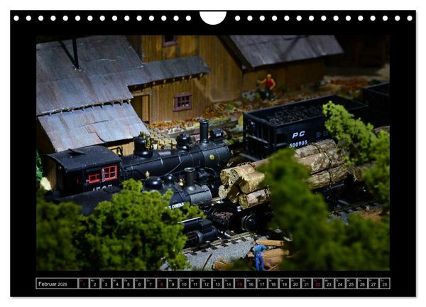 Produktbild: Amerikanische Modelleisenbahnen (Wandkalender 2026 DIN A4 quer), CALVENDO Monatskalender
