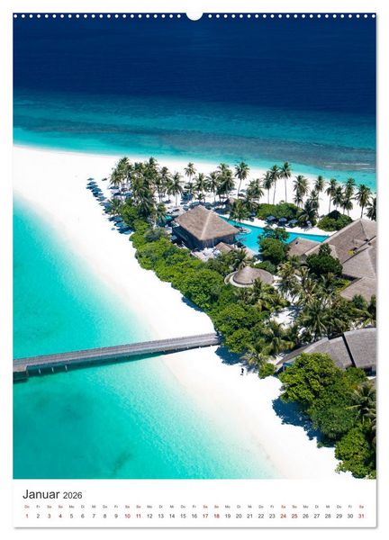 Produktbild: Malediven - Das wundersch&ouml;ne Urlaubsparadies. (hochwertiger Premium Wandkalender 2026 DIN A2 hoch), Kunstdruck in Hochglanz