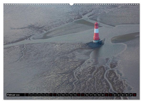 Produktbild: Das Wattenmeer von oben (hochwertiger Premium Wandkalender 2026 DIN A2 quer), Kunstdruck in Hochglanz