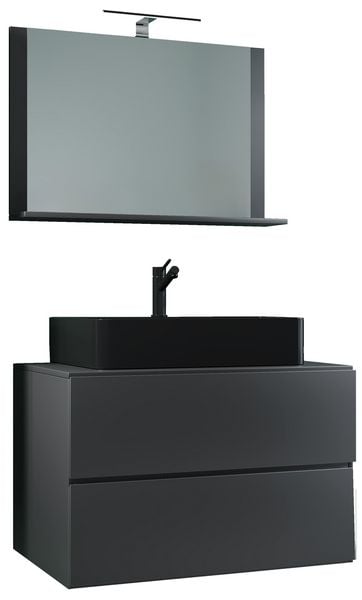 Produktbild: 3-tlg Waschtisch Badm&ouml;bel Lendas 80 cm M Schublade