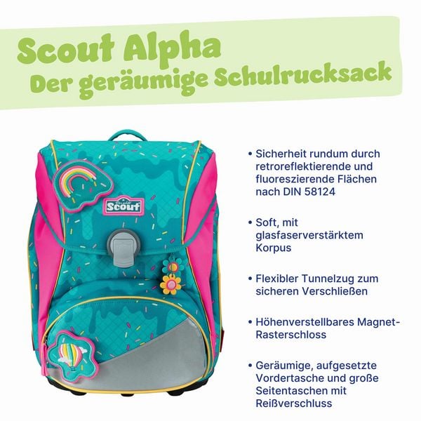 Produktbild: Scout Schulranzen Set Alpha, Schulranzen Set, 4tlg, Happy Confetti