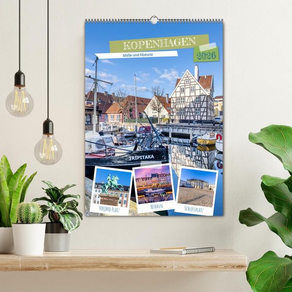 Produktbild: KOPENHAGEN Idylle und Historie (Wandkalender 2026 DIN A2 hoch), CALVENDO Monatskalender