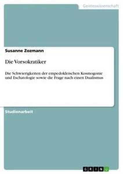 Produktbild: Die Vorsokratiker
