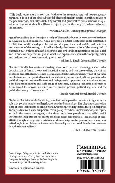 Produktbild: Political Institutions Under Dictatorship