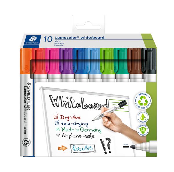 Produktbild: STAEDTLER Lumocolor 351 Whiteboard-Marker, Rundspitze, 351 C10