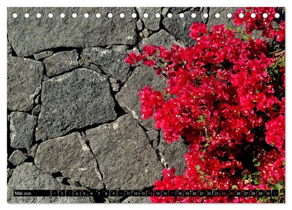 Produktbild: Vulkaninsel Lanzarote (Tischkalender 2026 DIN A5 quer), CALVENDO Monatskalender