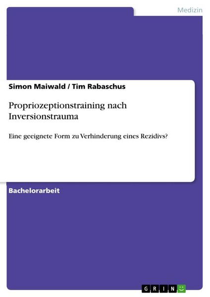 Produktbild: Propriozeptionstraining nach Inversionstrauma