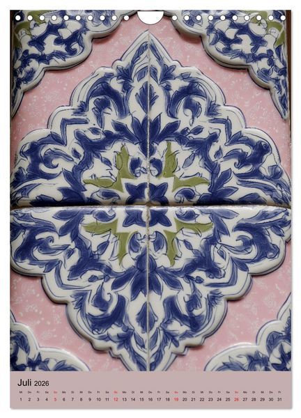 Produktbild: Portugiesischer Fliesen - Azulejos f&uuml;r Fliesenleger, Kunst- und Portugal-Liebhaber (Wandkalender 2026 DIN A4 hoch), CALVENDO Monatskalender