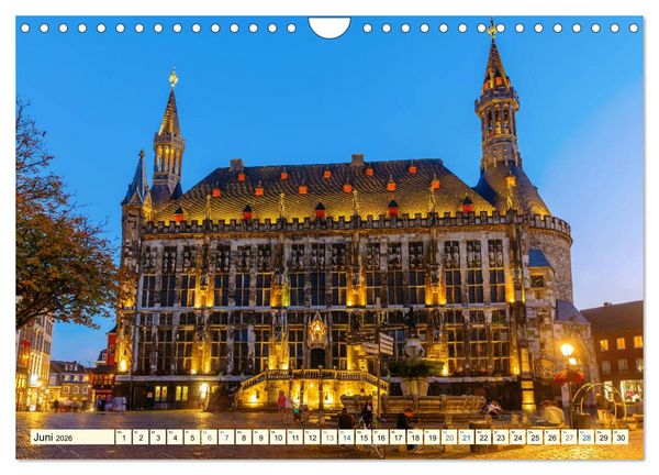 Produktbild: Aachen - die Kaiserstadt am Dreil&auml;ndereck (Wandkalender 2026 DIN A4 quer), CALVENDO Monatskalender