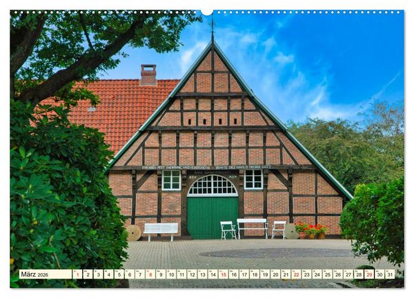 Produktbild: Baukunst Fachwerk (Wandkalender 2026 DIN A2 quer), CALVENDO Monatskalender
