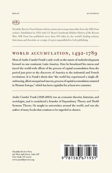 Produktbild: World Accumulation, 1492-1789