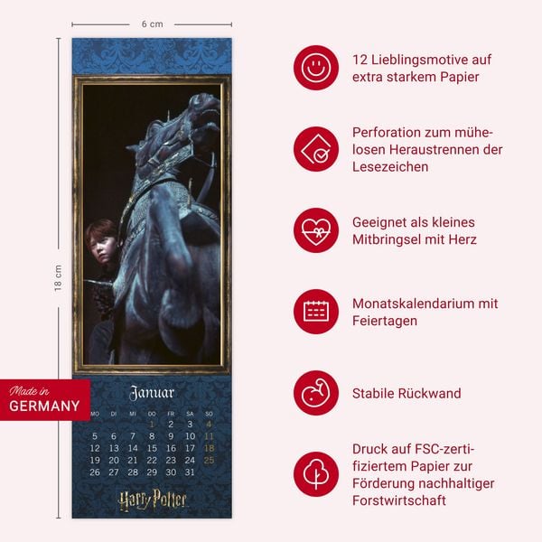 Produktbild: Harry Potter Lesezeichen & Kalender 2026