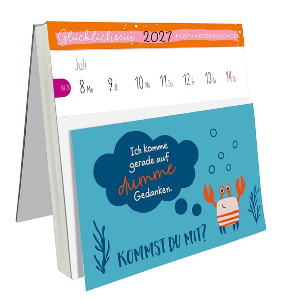 Produktbild: Postkartenkalender Gl&uuml;cklichsein 2027 by konfettiberlin