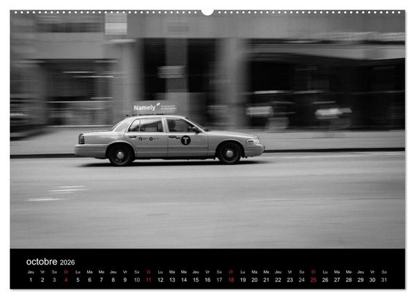 Produktbild: New York en noir et blanc (Calendrier mural 2026 DIN A2 vertical) calendrier de bureau